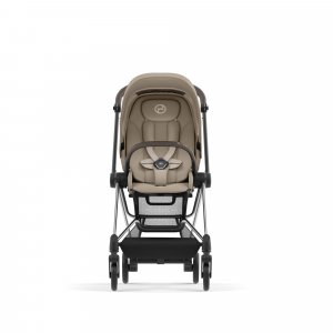 Poussette duo mios 3 cozy beige châssis chrome brown + siège auto cloud t i-size Cybex