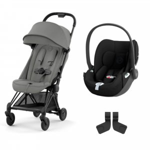 Poussette duo coya mirage grey châssis matt black + cloud t i-size Cybex