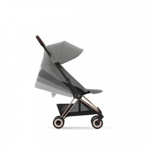 Poussette duo coya mirage grey châssis rosegold + cloud t i-size Cybex