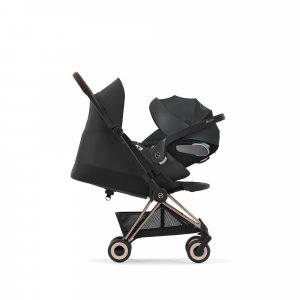 Poussette duo coya mirage grey châssis chrome brown + cloud t i-size Cybex