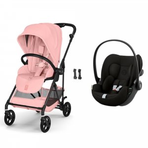 Poussette duo melio carbon 6 candy pink avec siège auto cloud g i-size Cybex