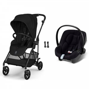 Poussette duo melio carbon 6 magic black avec siège auto aton b2 i-size Cybex