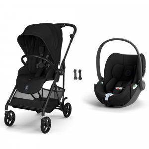 Poussette duo melio carbon 6 magic black avec siège auto cloud t i-size Cybex