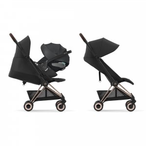 Poussette duo coya peach pink châssis rosegold + cloud t i-size Cybex