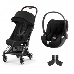 Poussette duo coya sepia black châssis chrome brown + cloud t i-size Cybex