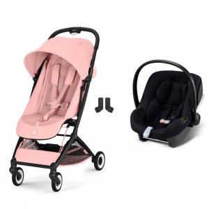 Poussette duo orfeo 3 compacte candy pink avec siège auto aton b2 i-size Cybex
