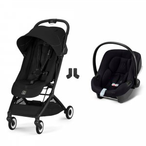 Poussette duo orfeo 3 compacte magic black avec siège auto aton b2 i-size Cybex