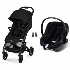 Poussette duo beezy 4 compacte magic black avec siège auto aton b2 i-size Cybex