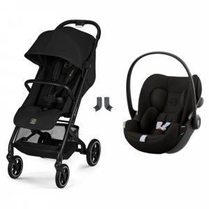 Poussette duo beezy 4 compacte magic black avec siège auto cloud g i-size Cybex