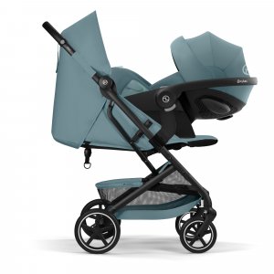 Poussette duo beezy 4 compacte stormy blue avec siège auto cloud g i-size Cybex