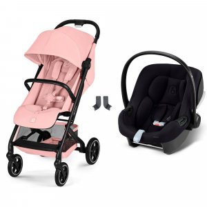 Poussette duo beezy 4 compacte candy pink avec siège auto aton b2 i-size Cybex