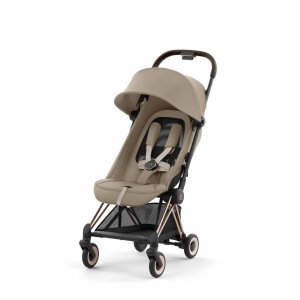Poussette duo coya cozy beige châssis rosegold + cloud t i-size Cybex