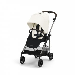 Poussette duo melio 4 canvas white + siège auto aton b2 i-size Cybex