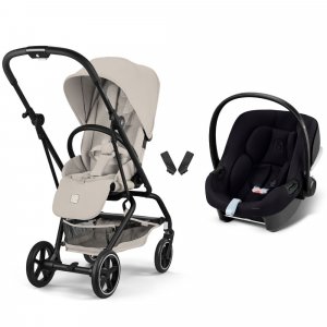 Poussette duo eezy s twist+ 2 pivotante dune grey avec siège auto aton b2 i-size Cybex