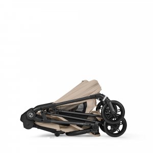Poussette duo melio carbon 6 almond beige avec siège auto cloud g i-size Cybex