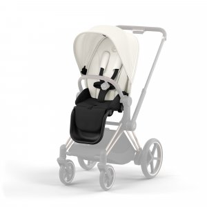 Poussette duo e-priam 2 off white châssis chrome black + cloud g i-size Cybex