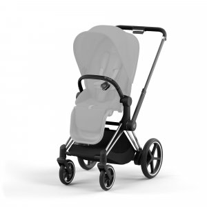Poussette duo e-priam 2 peach pink châssis chrome black + cloud g i-size Cybex