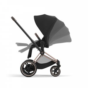 Poussette duo e-priam 2 sepia black châssis chrome brown + cloud g i-size Cybex