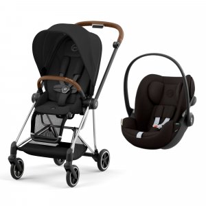 Poussette duo mios 3 sepia black châssis chrome brown + cloud g i-size Cybex