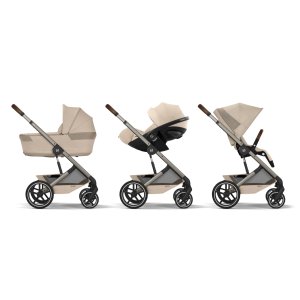 Poussette duo tout terrain balios s lux 4 avec nacelle pliable almond beige Cybex