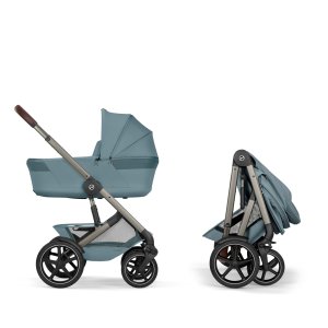 Poussette duo tout terrain talos s lux 4 avec nacelle pliable stormy blue Cybex