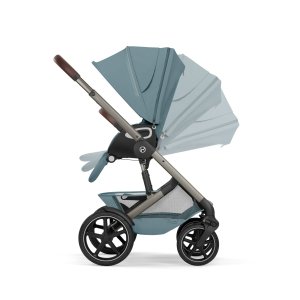 Poussette duo tout terrain talos s lux 4 avec nacelle pliable stormy blue Cybex