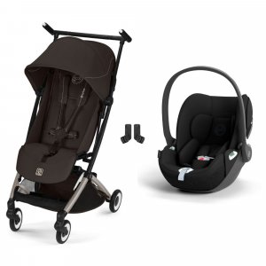 Poussette duo libelle 5 ultra compacte chocolate brown avec siège auto cloud t i-size Cybex