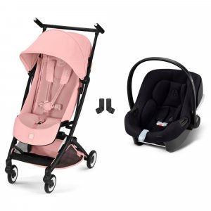Poussette duo libelle 5 ultra compacte candy pink avec siège auto aton b2 i-size Cybex