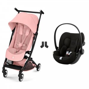 Poussette duo libelle 5 ultra compacte candy pink avec siège auto cloud g i-size Cybex