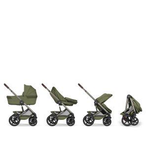 Poussette duo tout terrain talos s lux 4 avec nacelle pliable moss green Cybex