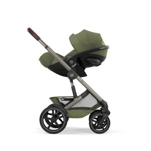 Poussette duo tout terrain talos s lux 4 avec nacelle pliable moss green Cybex