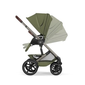 Poussette duo tout terrain talos s lux 4 avec nacelle pliable moss green Cybex
