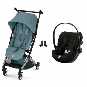 Poussette duo libelle 5 ultra compacte stormy blue avec siège auto cloud g i-size Cybex