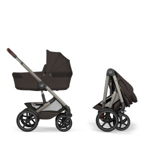 Poussette duo tout terrain talos s lux 4 avec nacelle pliable chocolate brown Cybex