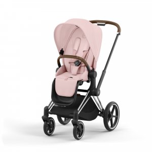 Poussette duo priam 4 peach pink châssis chrome brown + siège auto cloud g i-size Cybex
