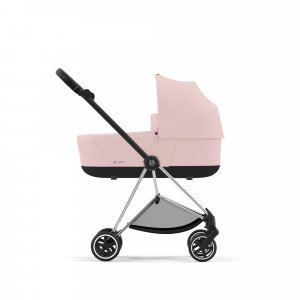 Poussette duo mios 3 peach pink châssis chrome black + nacelle luxe Cybex