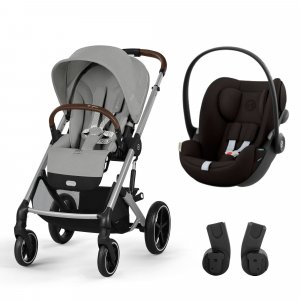 Poussette duo balios s lux 3 stone grey + siège auto cloud g i-size Cybex