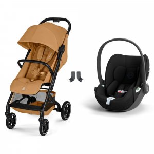 Poussette duo beezy 4 compacte cinnamon yellow avec siège auto cloud t i-size Cybex