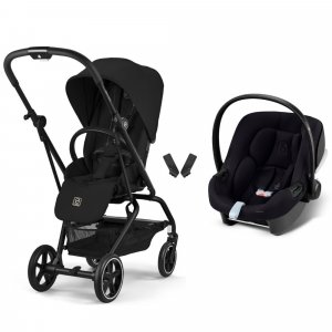Poussette duo eezy s twist+ 2 pivotante magic black avec siège auto aton b2 i-size Cybex