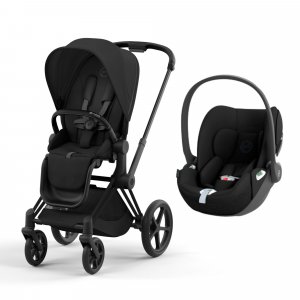 Poussette duo priam 4 sepia black châssis matt black + siège auto cloud t i-size Cybex