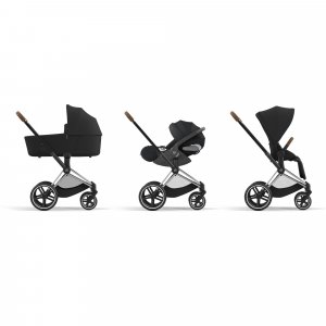 Poussette duo priam 4 cozy beige châssis chrome brown + siège auto cloud g i-size Cybex