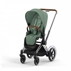Poussette duo e-priam 2 leaf green châssis chrome brown + cloud t i-size Cybex