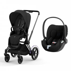Poussette duo e-priam 2 sepia black châssis matt black + cloud t i-size Cybex