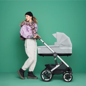 Poussette trio talos s lux 2 stone grey + siège auto cloud g i-size + nacelle Cybex