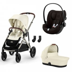 Poussette trio gazelle s seashell beige + siège auto cloud g i-size + nacelle s Cybex