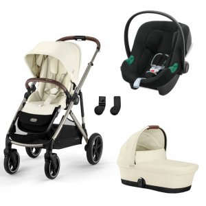 Poussette trio gazelle s seashell beige + siège auto aton b2 i-size + nacelle s Cybex