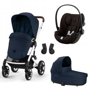 Poussette trio talos s lux 2 ocean blue + siège auto cloud g i-size + nacelle Cybex