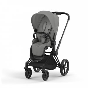 Poussette trio priam 4 mirage grey châssis matt black + cloud t i-size + nacelle luxe Cybex