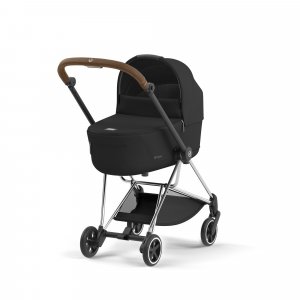 Poussette trio mios 3 sepia black châssis chrome brown + cloud t i-size + nacelle luxe Cybex