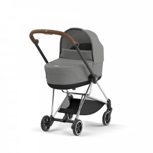 Poussette trio mios 3 mirage grey châssis chrome brown + cloud t i-size + nacelle luxe Cybex